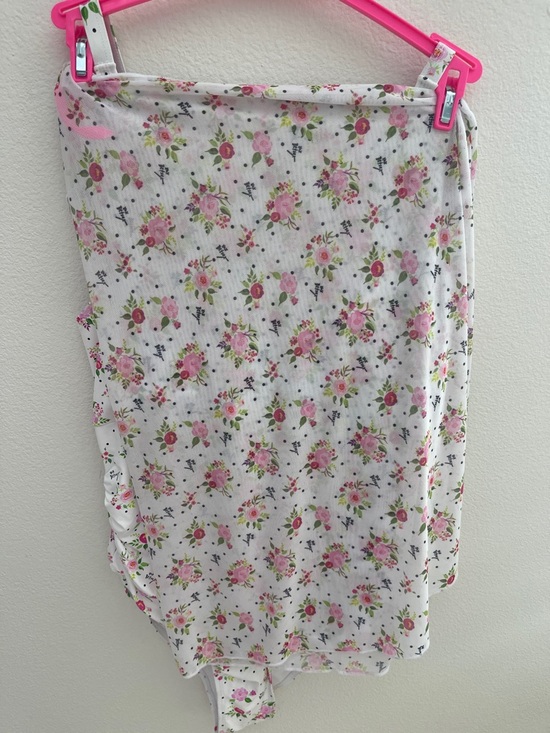 Betsey Johnson Polka Dot Bouquet Print One-Piece Swimsuit & Sarong Size Large - Picture 4 of 8